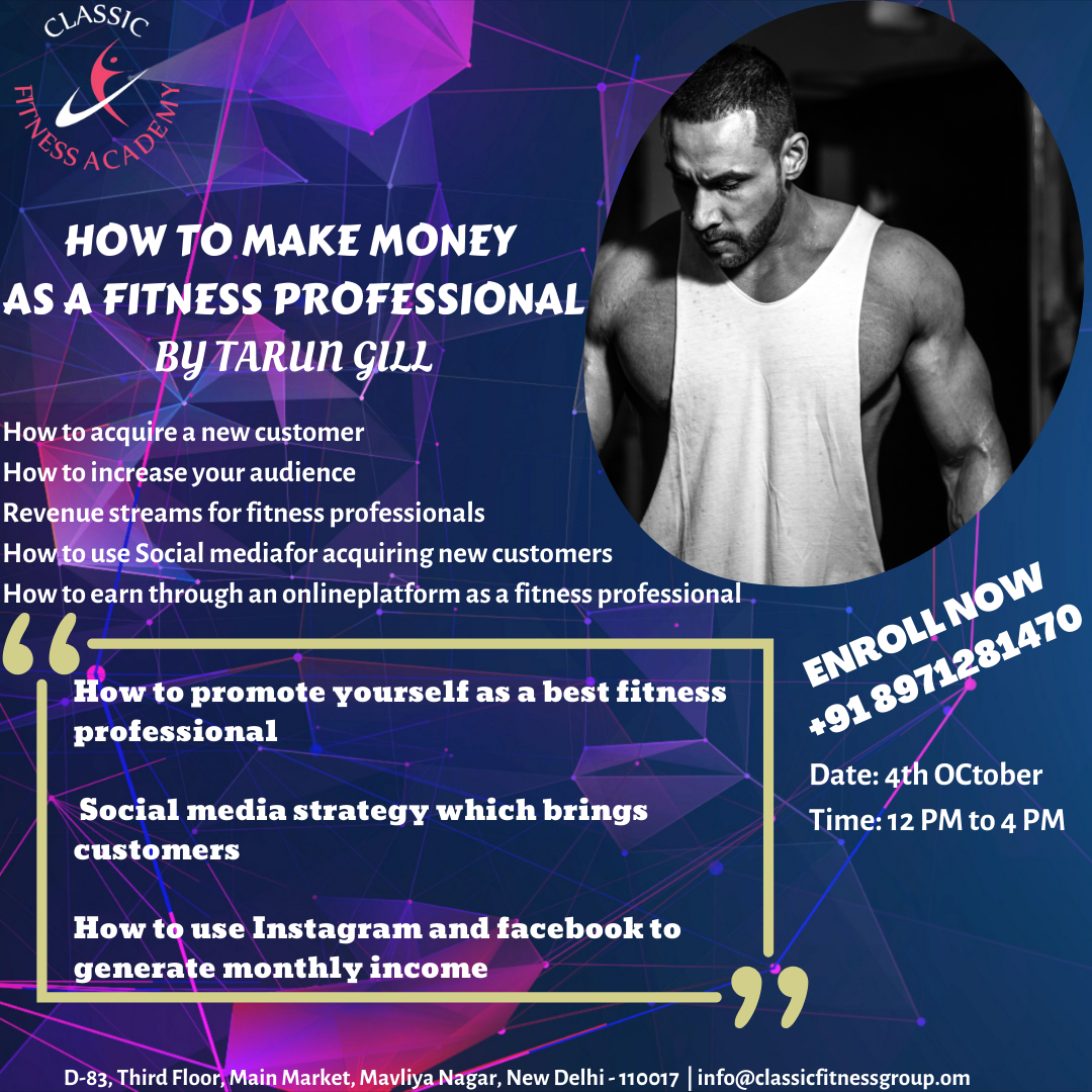 How To Make Money As A Fitness Professional By Tarun Gill