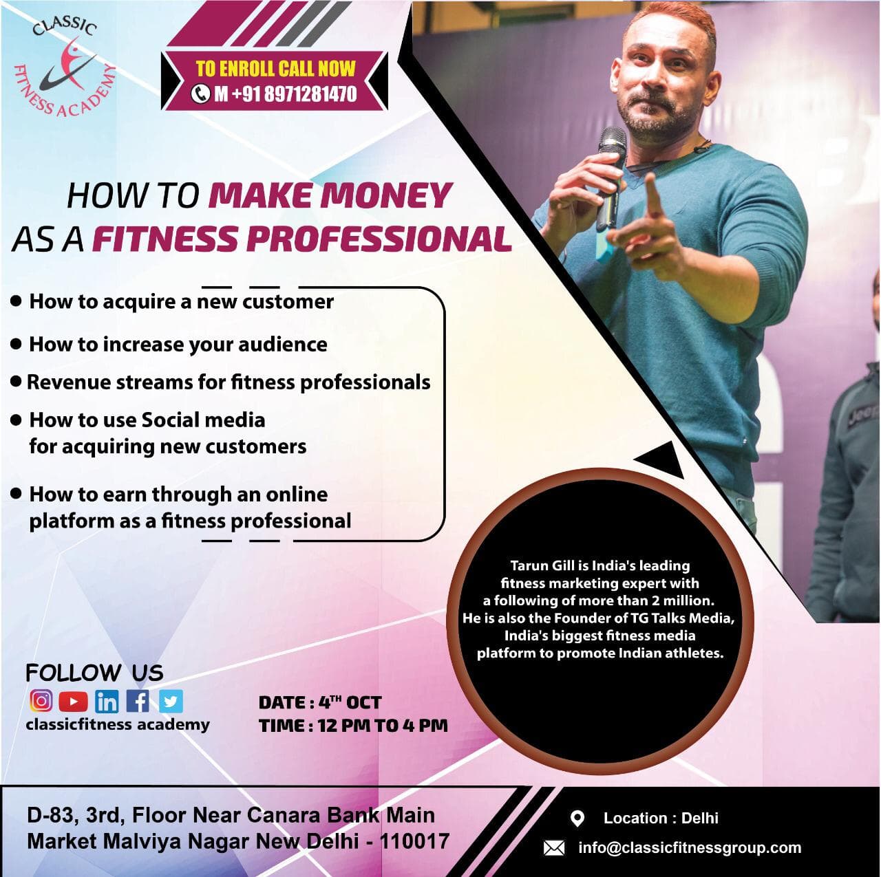 How to make money as a fitness professional by Tarun Gill